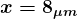 \large\boldsymbol{x = 8_{\mu m}}