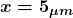 \boldsymbol{x = 5_{\mu m}}