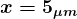 \large\boldsymbol{x = 5_{\mu m}}