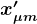 \large\boldsymbol{x'_{\mu m}}